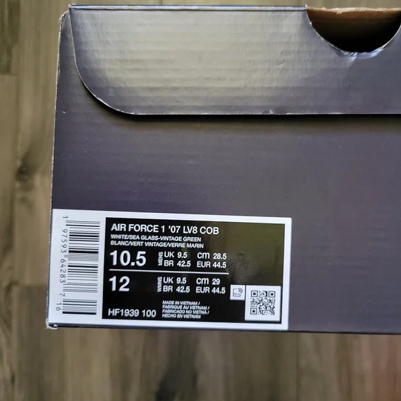 Nike Air Force 1 Low White / Forrest Green - Picture 5 of 5